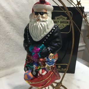 Harley Davidson/Christopher Radko Harley Santa